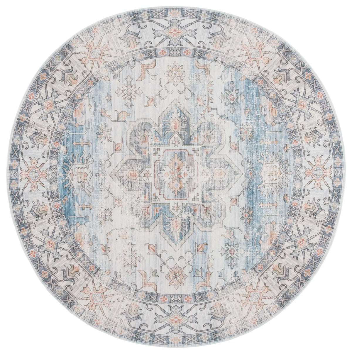Safavieh Arizona 6'-0" x 6'-0" Rug in Ivory / Light Blue