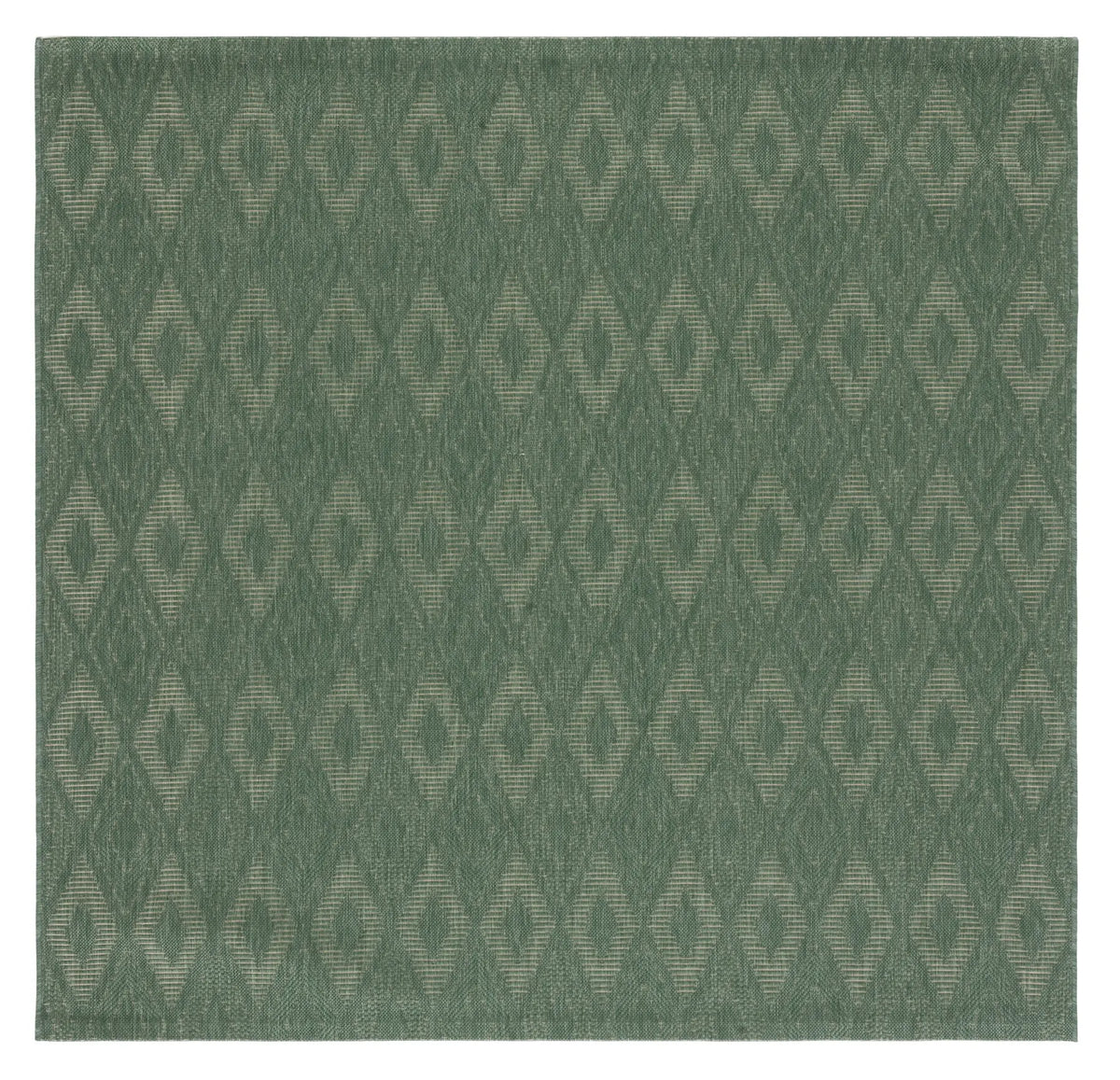 Safavieh Courtyard 6'-7" x 6'-7" Rug in Dark Green / Beige