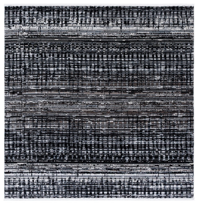 Safavieh Mila 6'-7" x 6'-7" Rug in Black / Beige Ivory