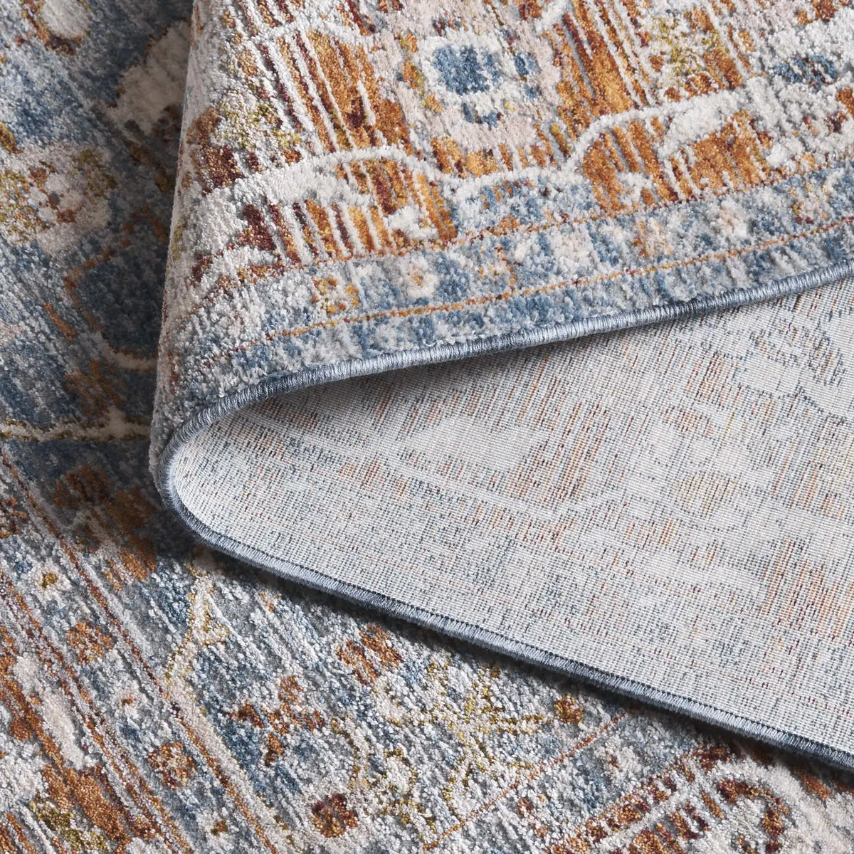 Safavieh Heirloom 700 4'-0" x 6'-0" Rug in Grey / Blue Rust