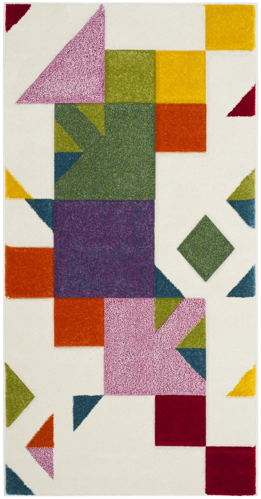 Safavieh Hollywood 2'-7" x 5'-0" Rug in Ivory / Rose