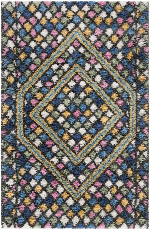 Safavieh Casablanca 4'-0" x 6'-0" Rug in Blue / Gold