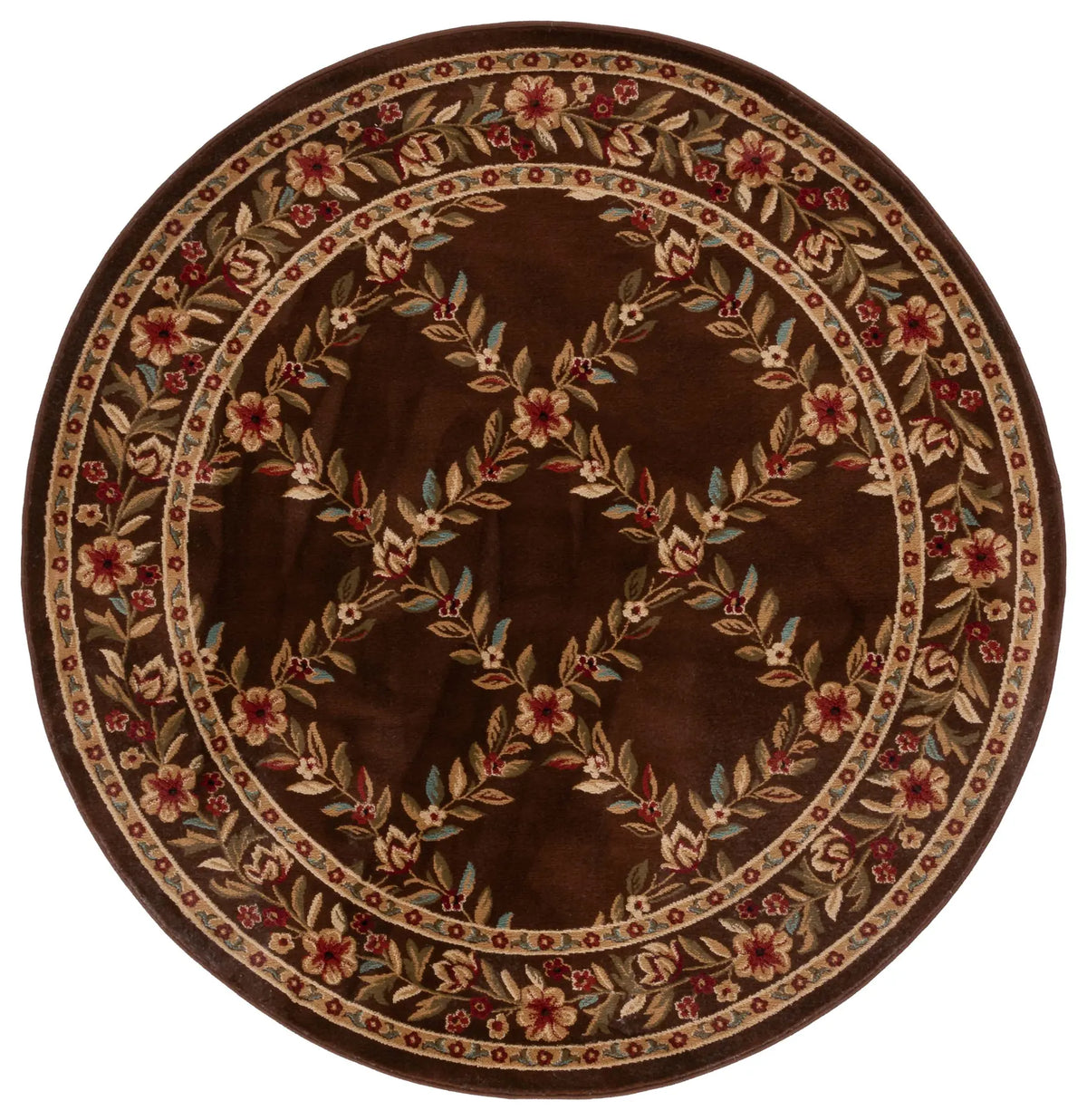 Safavieh Lyndhurst 5'-3" x 5'-3" Rug in Brown / Brown