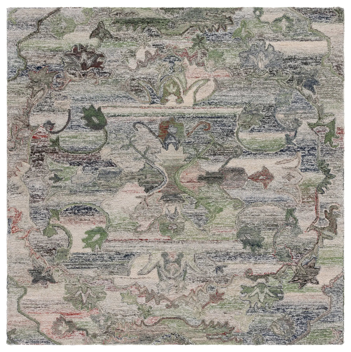 Safavieh Anatolia 6'-0" x 6'-0" Rug in Grey / Green