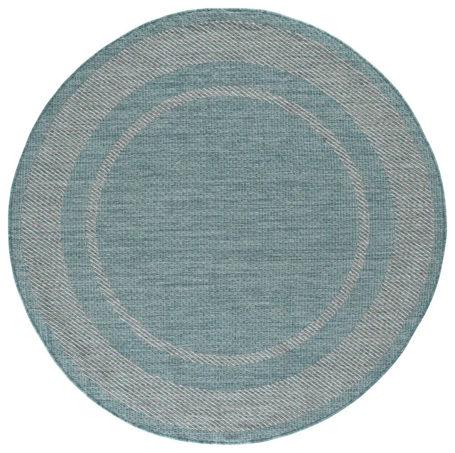 Safavieh Courtyard 6'-7" x 6'-7" Rug in Aqua / Grey