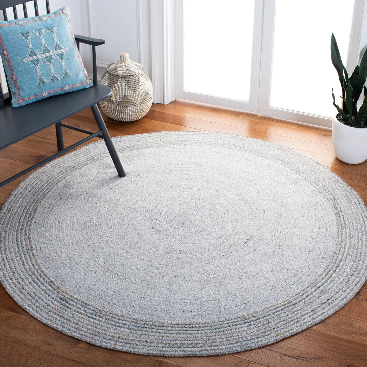 Safavieh Cape Cod 5'-0" x 5'-0" Rug in Grey / Yellow