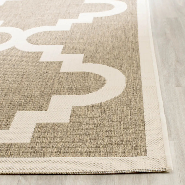 Safavieh Courtyard 4'-0" x 5'-7" Rug in Brown / Beige