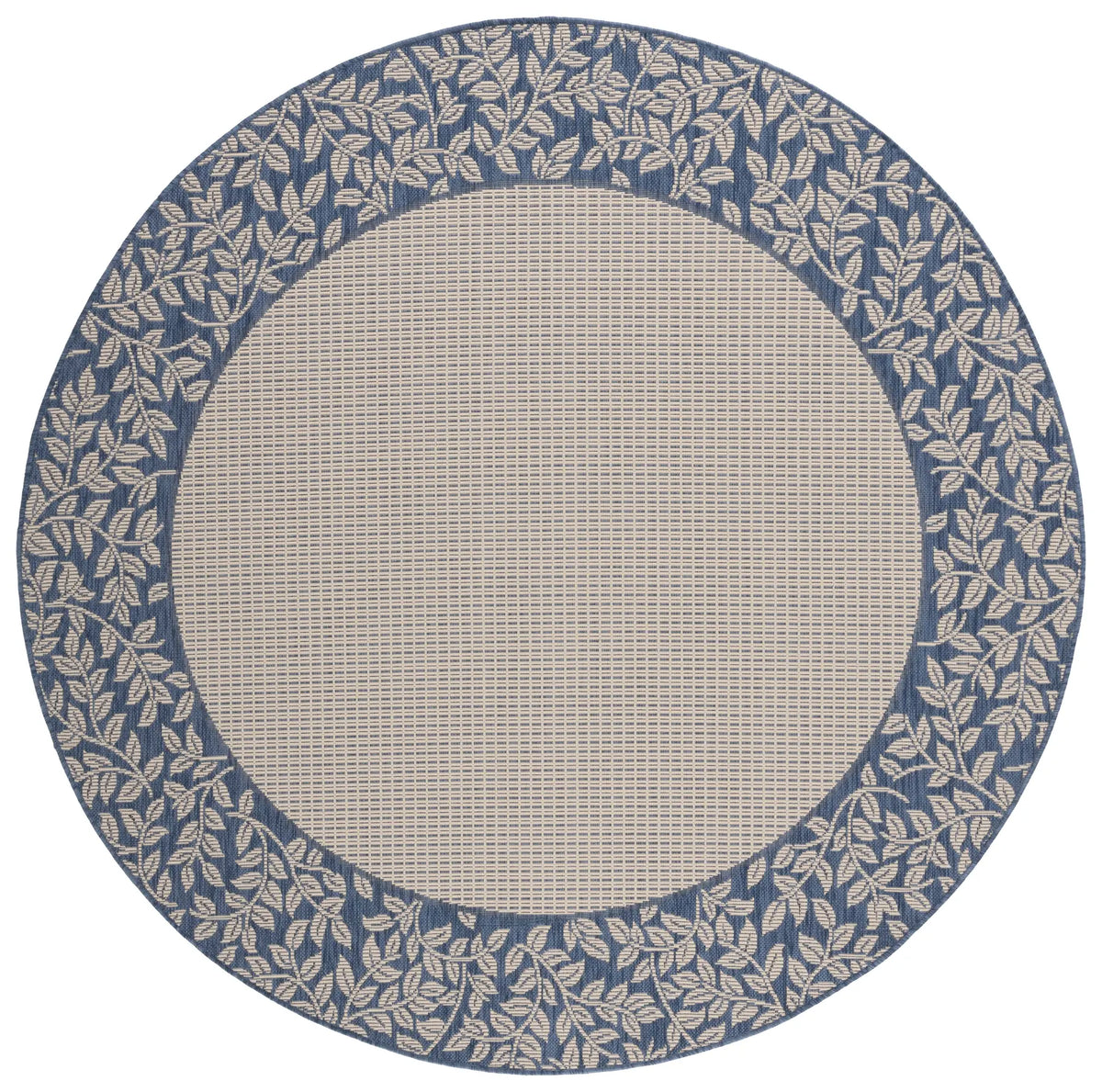 Safavieh Courtyard 6'-7" x 6'-7" Rug in Natural / Blue