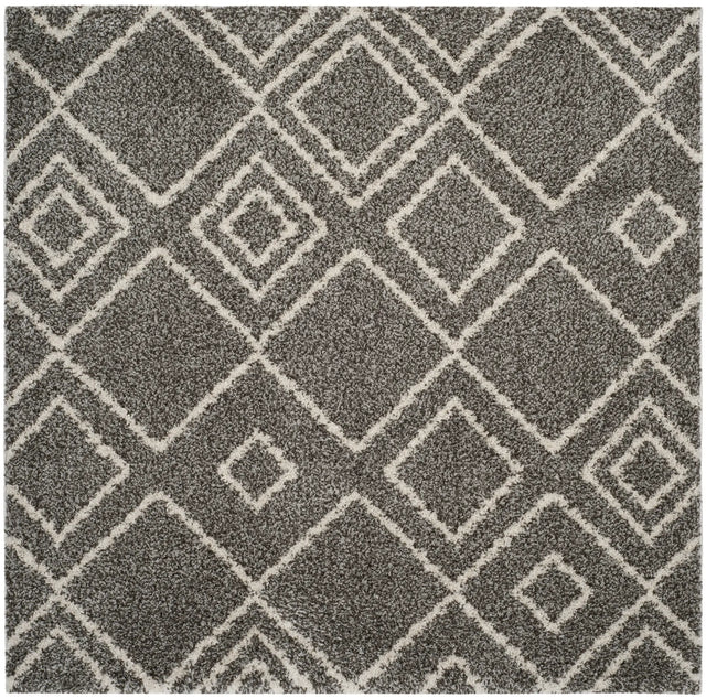 Safavieh Arizona Shag 6'-7" x 6'-7" Rug in Brown / Ivory