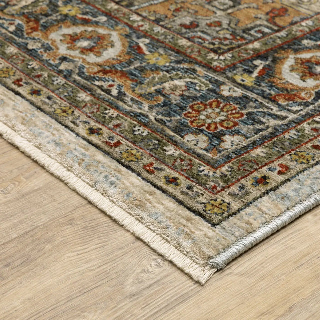 Oriental Weavers Sphinx Aberdeen 1144W Ivory/Blue Rugs - corner detail