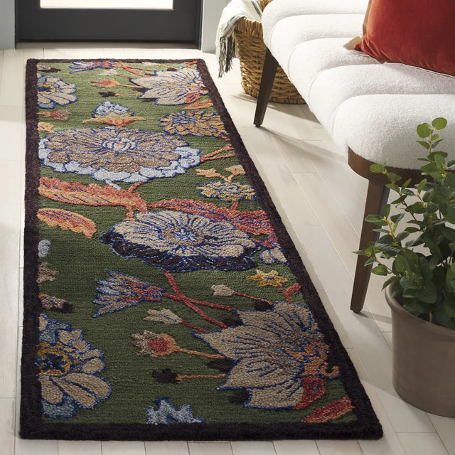 Safavieh Jardin 2'-3" x 8'-0" Rug in Green / Blue