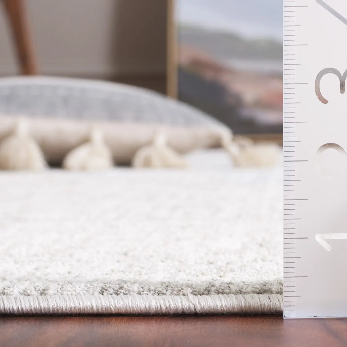 Safavieh Mason 100 4'-0" x 6'-0" Rug in Beige / Dark Grey Ivory