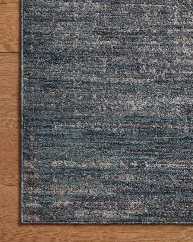 Loloi Arden Ard-03 Ocean/Grey Rug - corner on wood