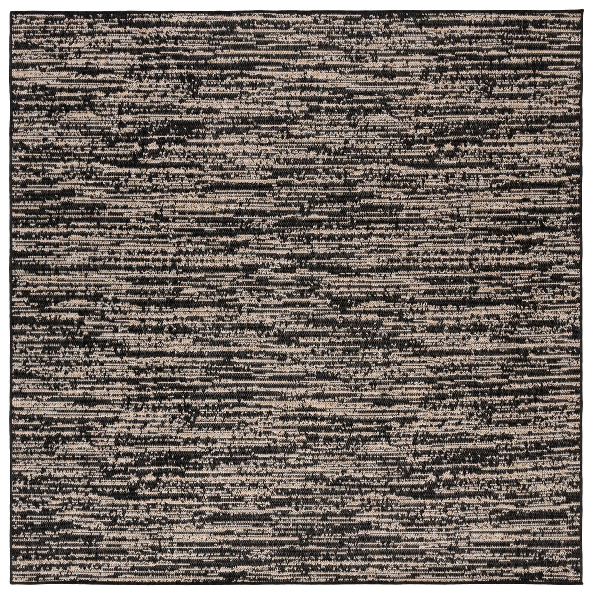 Safavieh Beach House 6'-7" x 6'-7" Rug in Black / Beige