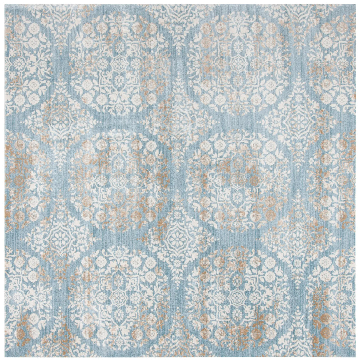 Safavieh Martha Stewart Isabella 6'-7" x 6'-7" Rug in Denim Blue / Ivory