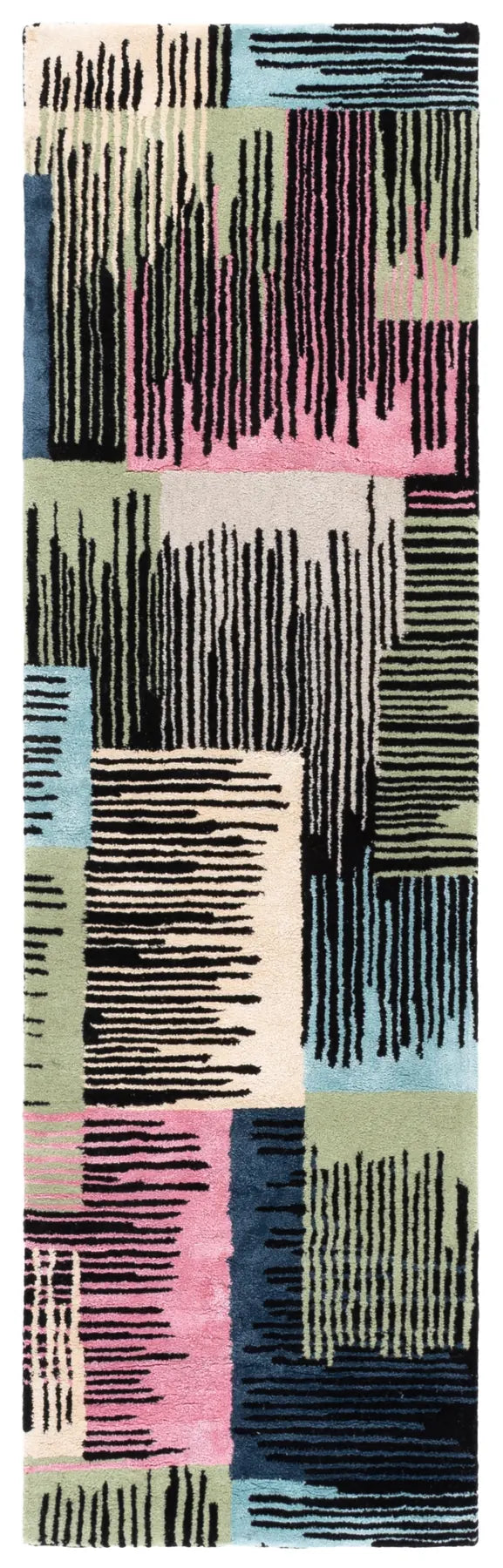 Safavieh Fifth Avenue 2'-3" x 8'-0" Rug in Black / Pink
