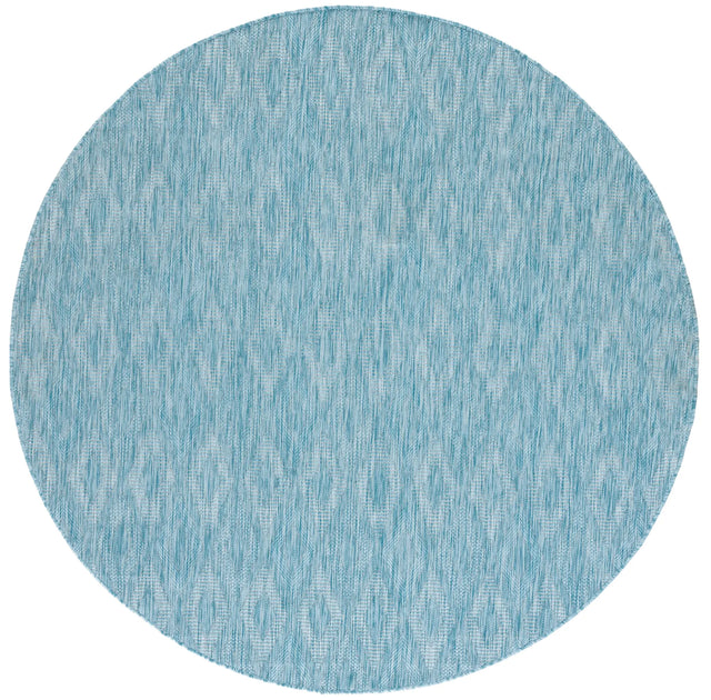 Safavieh Courtyard 5'-3" x 5'-3" Rug in Aqua / Aqua