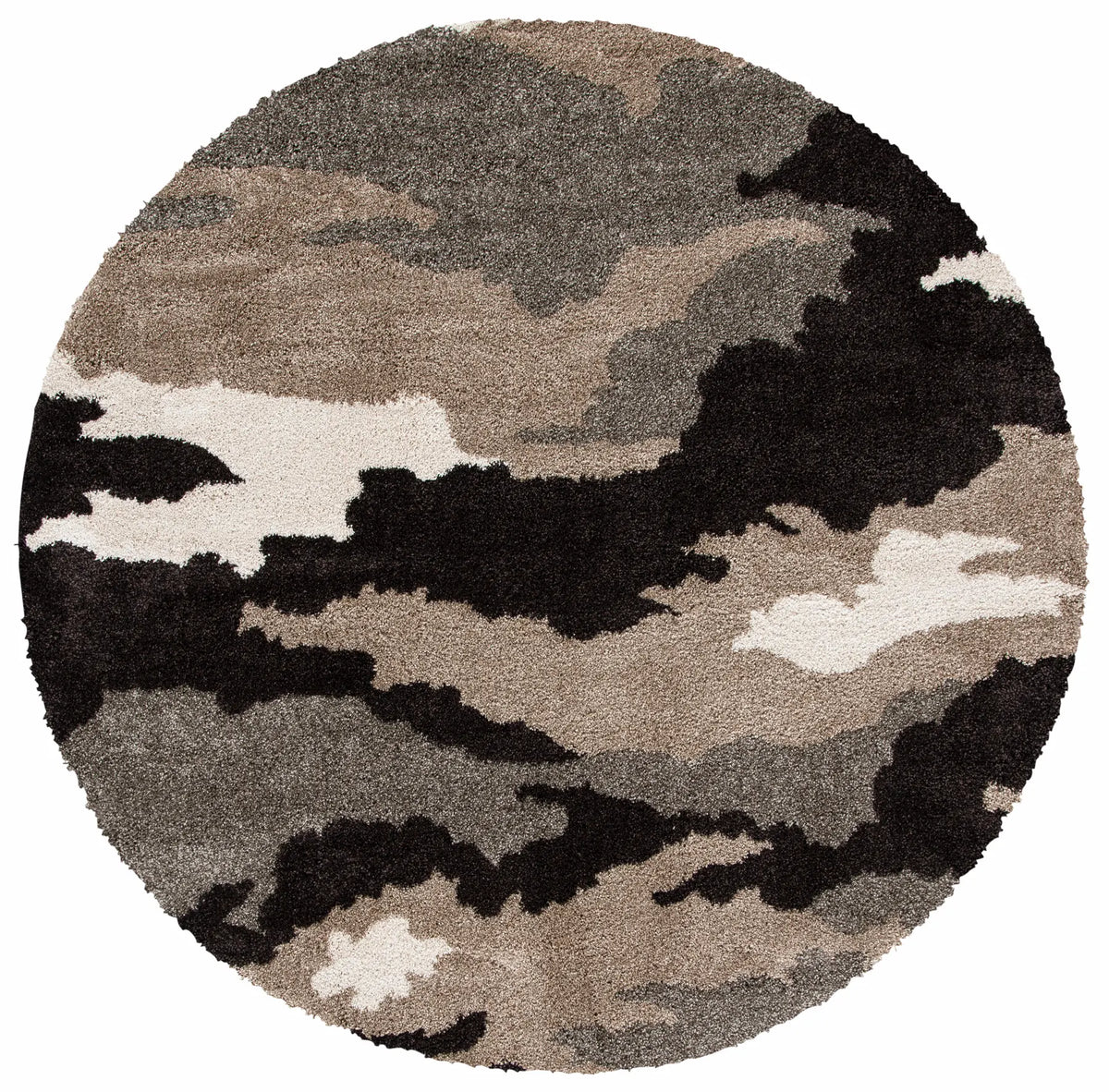 Safavieh Florida Shag 5'-0" x 5'-0" Rug in Beige / Multi