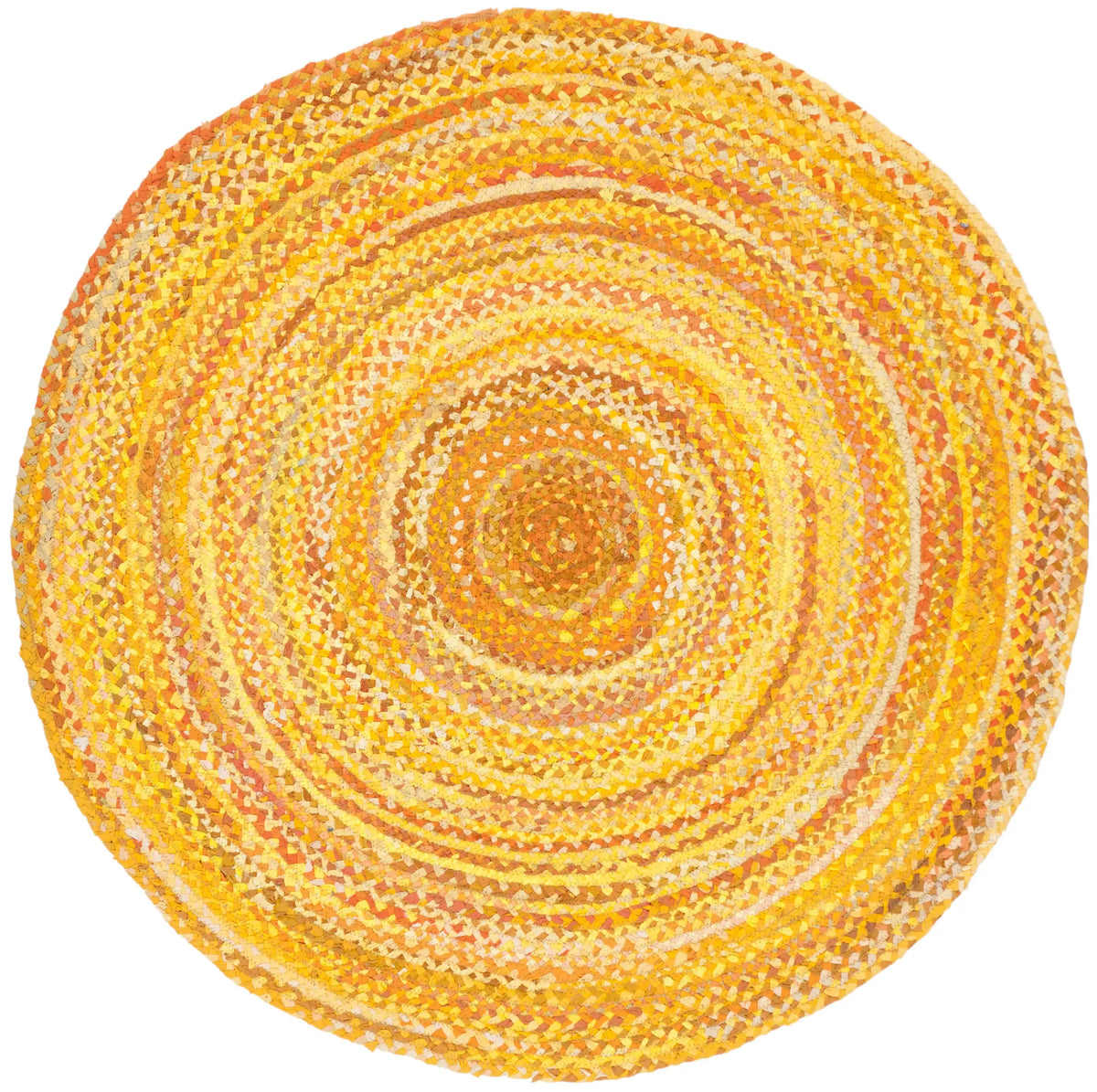 Safavieh Braided 4'-0" x 4'-0" Rug in Gold