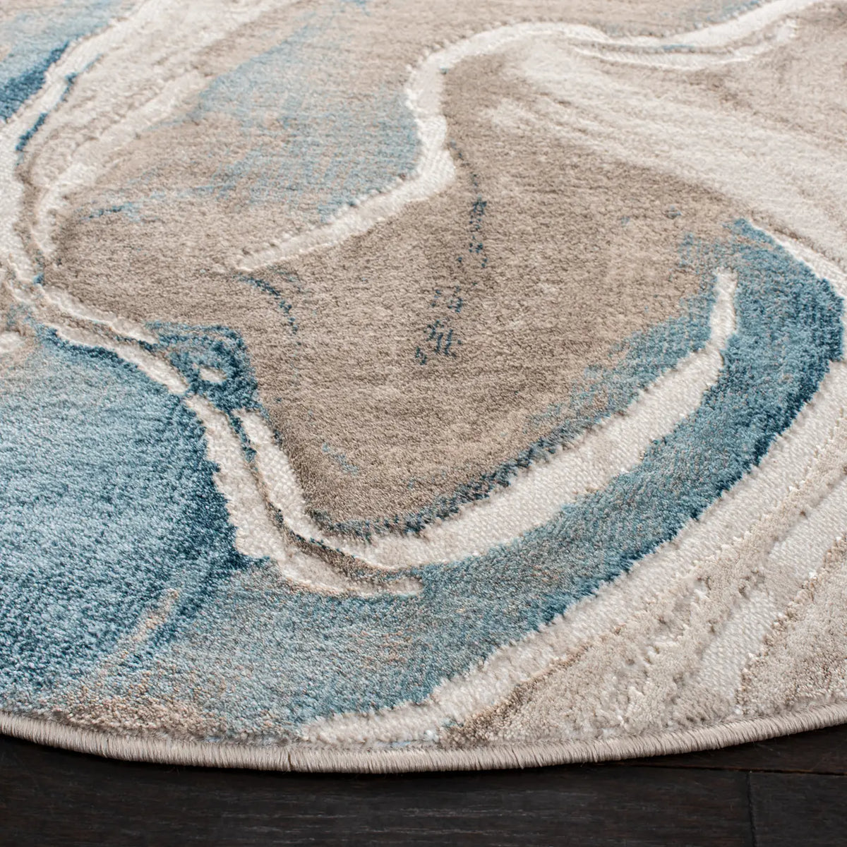 Safavieh Meadow 500 10'-0" x 10'-0" Rug in Beige / Blue
