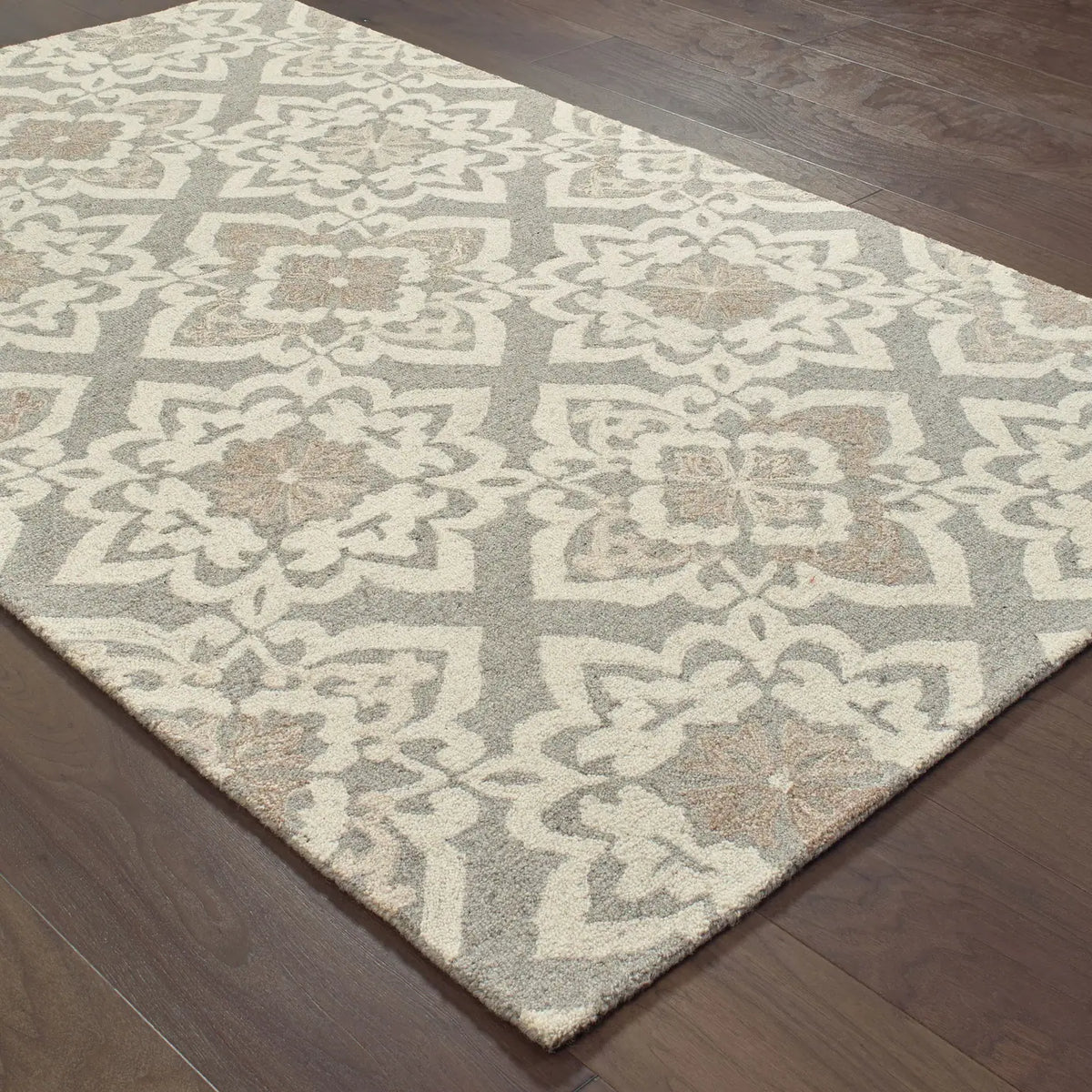 Oriental Weavers Sphinx Craft 93004 Grey / Sand Rugs - angle detail