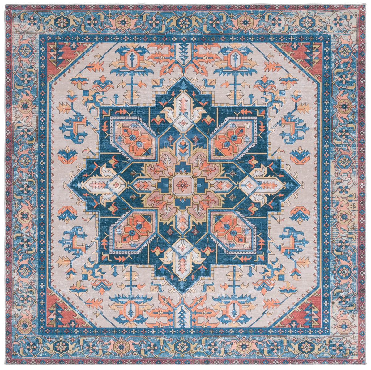 Safavieh Arizona 6'-0" x 6'-0" Rug in Rust / Beige