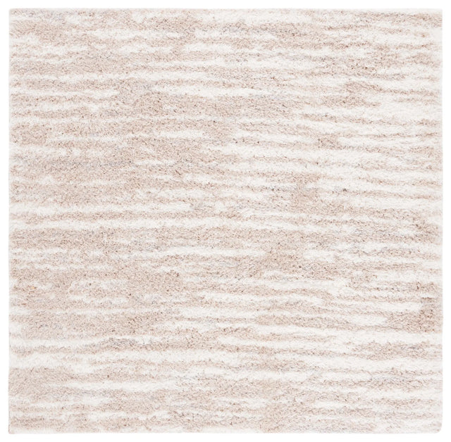 Safavieh Lindsay Shag 6'-7" x 6'-7" Rug in Beige / Ivory