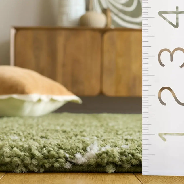 Safavieh Arizona Shag 5'-1" x 7'-6" Rug in Green / Ivory