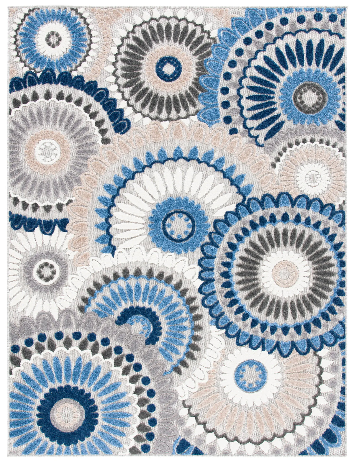 Safavieh Cabana 4'-5" x 6'-5" Rug in Grey / Blue