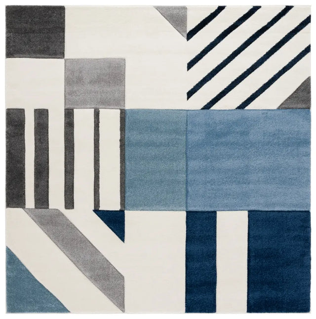 Safavieh Hollywood 6'-7" x 6'-7" Rug in Ivory / Blue