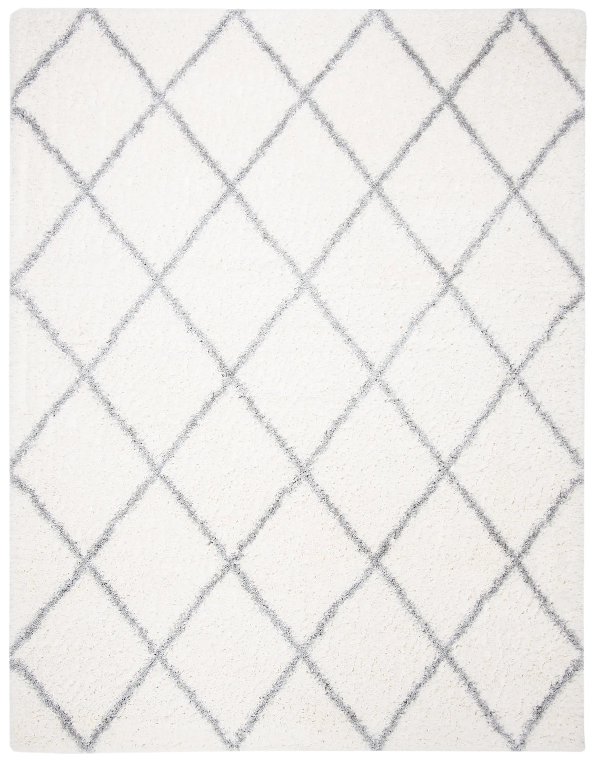 Safavieh Fontana Shag 800 10'-0" x 14'-0" Rug in Cream / Grey