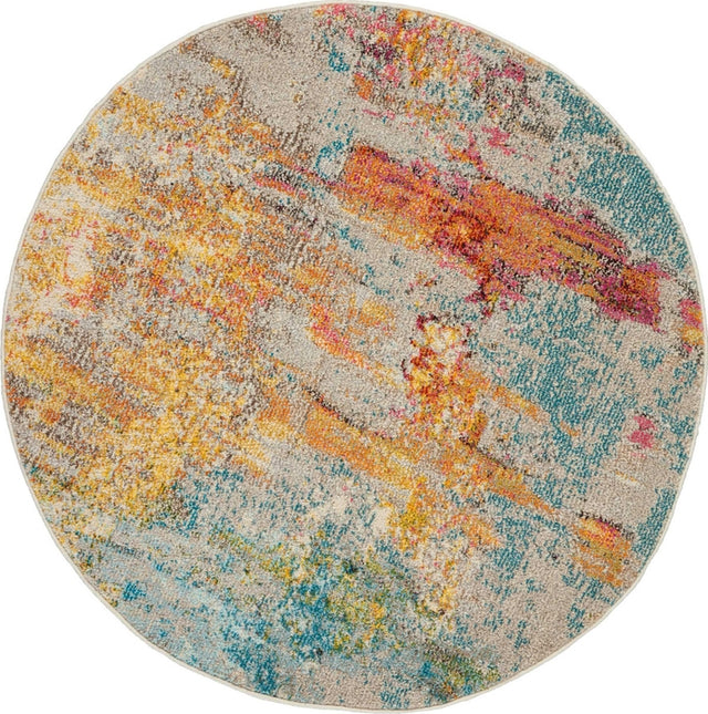 Nourison Celestial CES02 Machine Made Sealife Rug