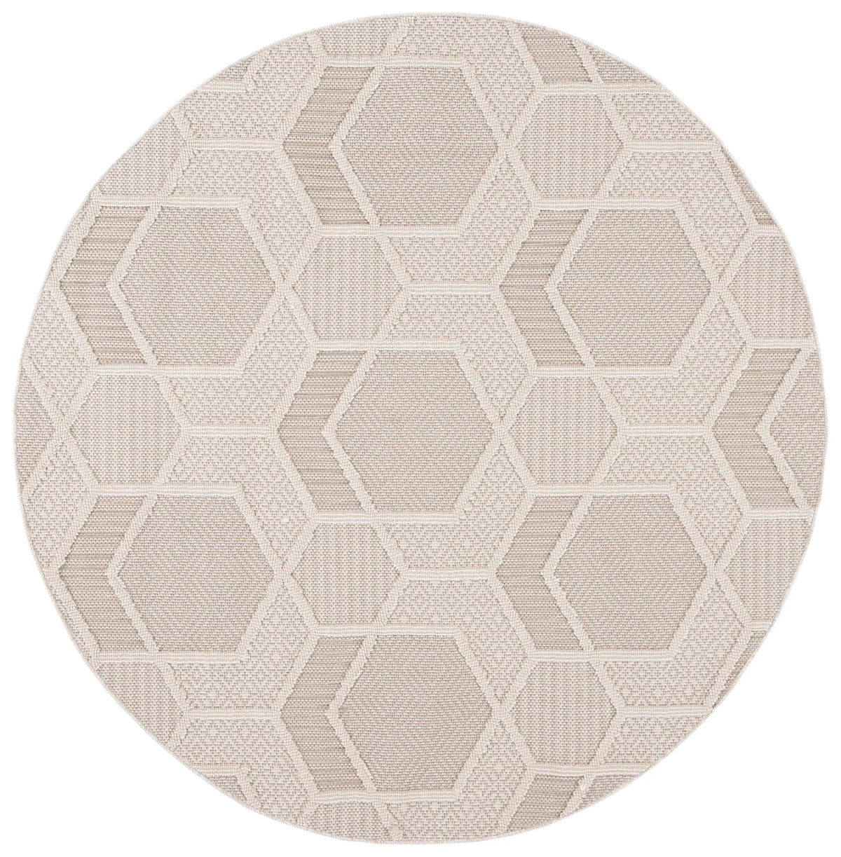 Safavieh Global 6'-7" x 6'-7" Rug in Beige / Ivory
