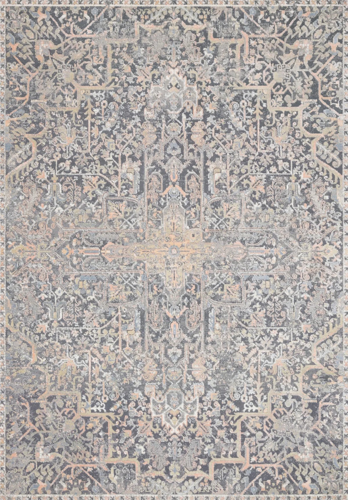 Loloi Lucia Luc-02 Charcoal / Multi Rugs - main flat
