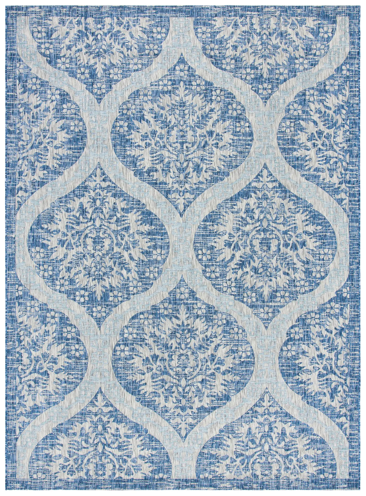 Safavieh Courtyard 6'-7" x 9'-6" Rug in Navy / Grey