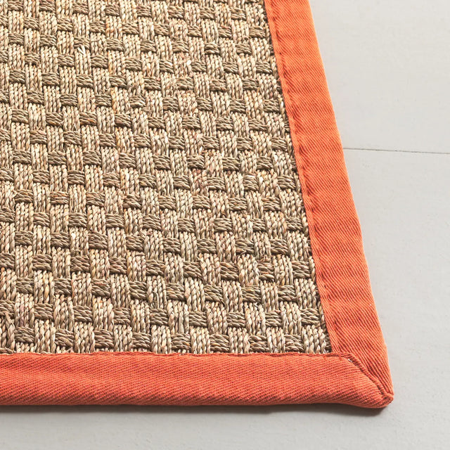 Safavieh Natural Fiber 4'-0" x 6'-0" Rug in Natural / Rust