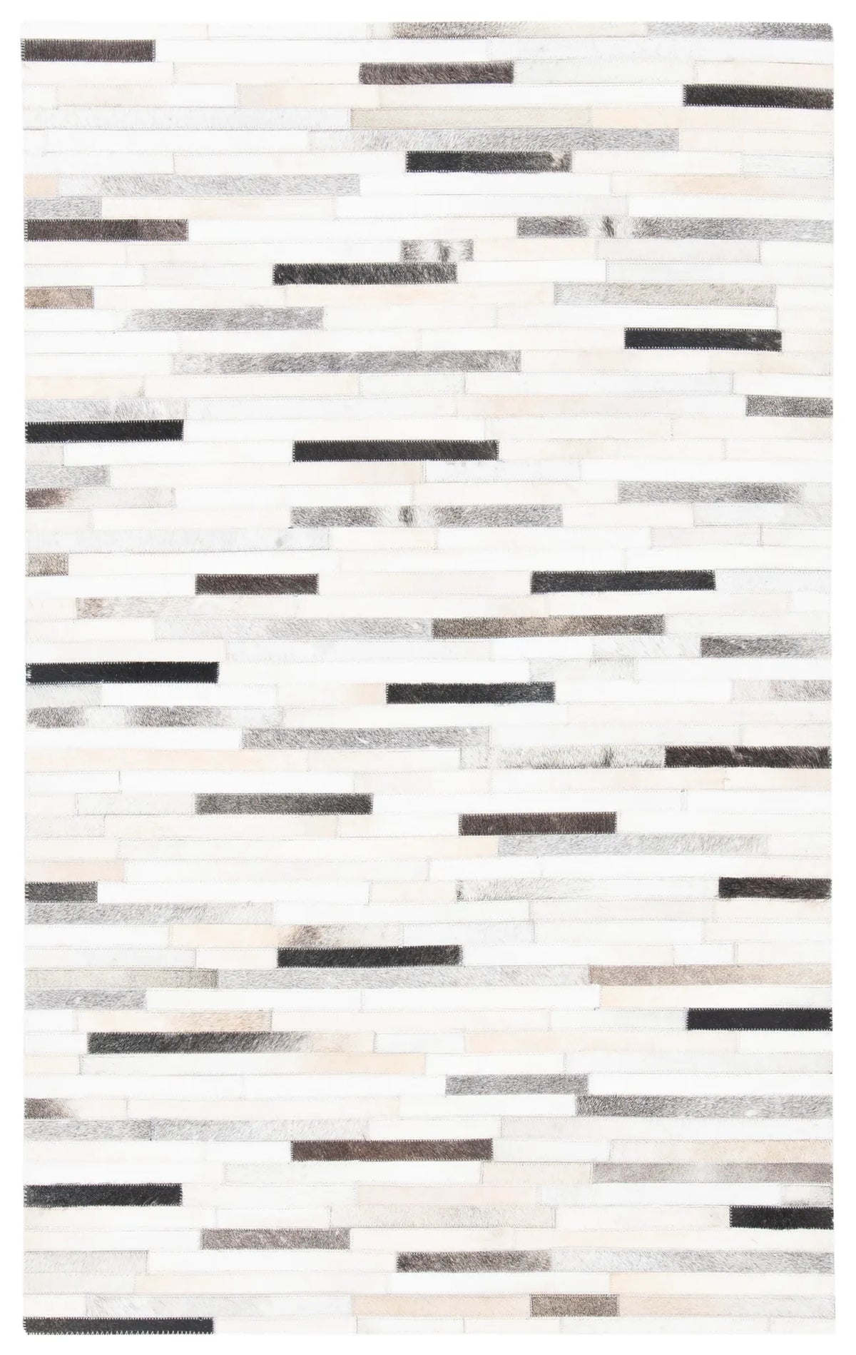 Safavieh Studio Leather 3'-0" x 5'-0" Rug in Ivory / Grey