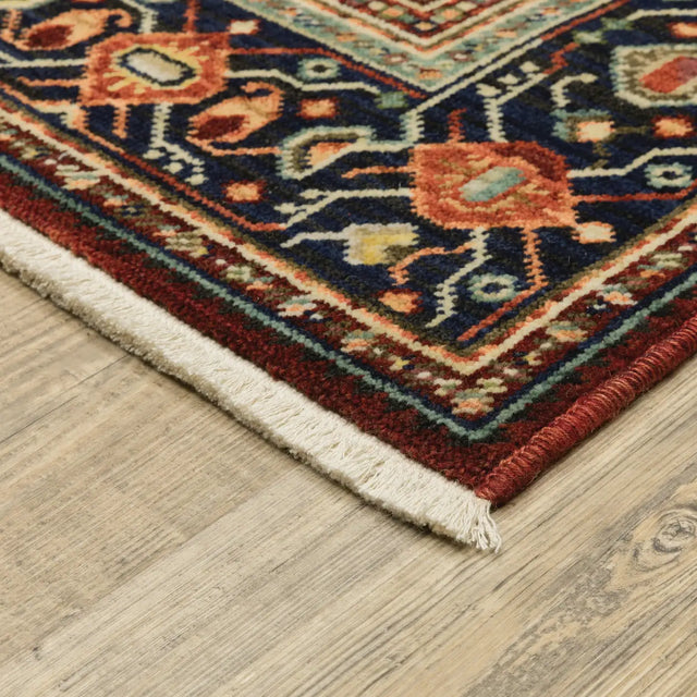 Oriental Weavers Sphinx Lilihan 5503M Red/ Blue Rugs - corner detail