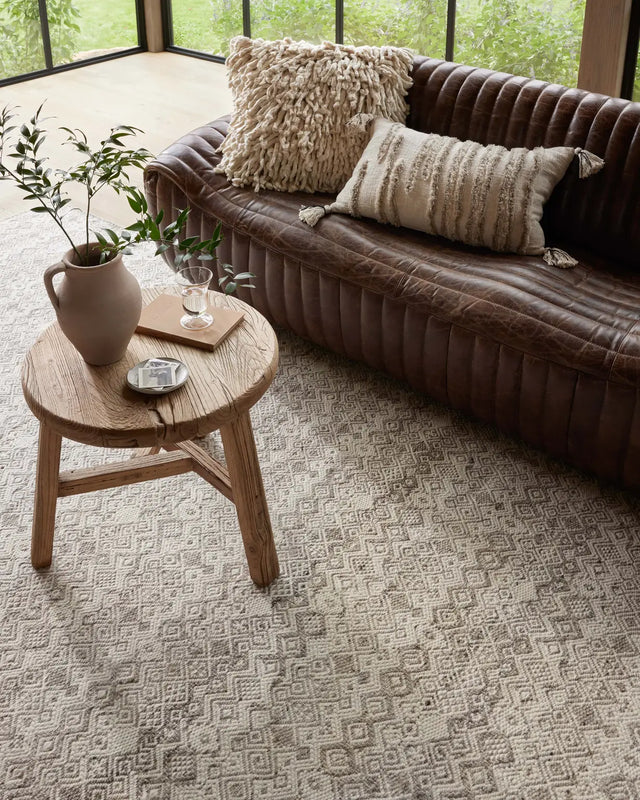 Loloi Raven Rav-03 Dove/Ivory Rug - closer room scene 1