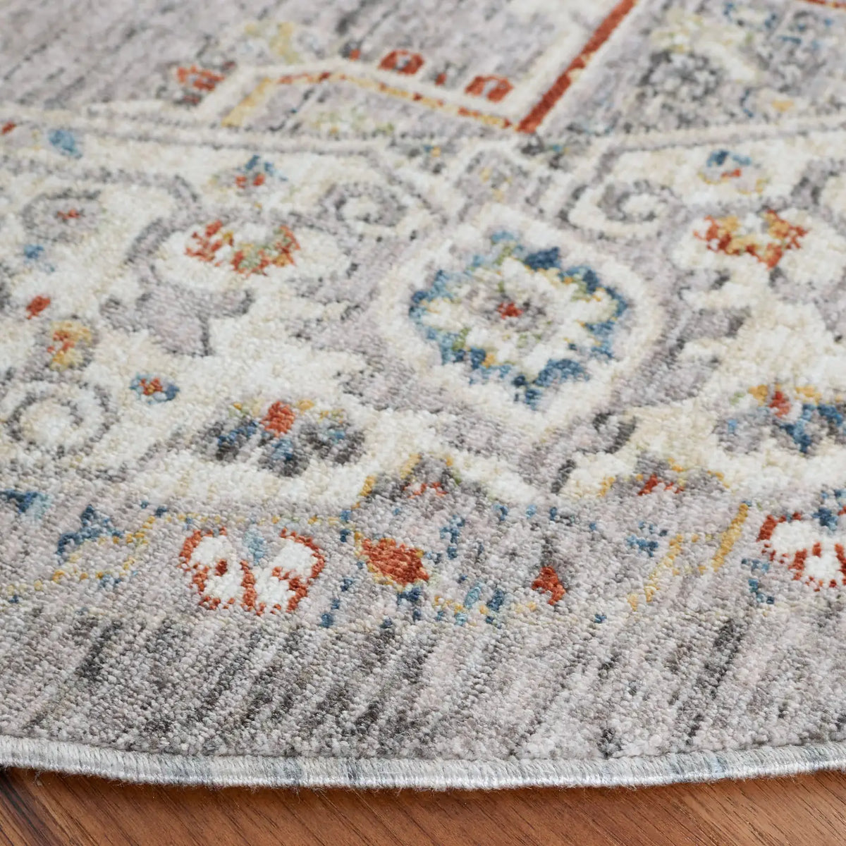 Safavieh Olympia 6'-0" x 6'-0" Rug in Dark Grey / Beige