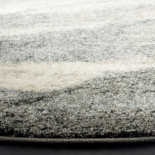 Safavieh Retro 5'-3" x 5'-3" Rug in Grey / Ivory