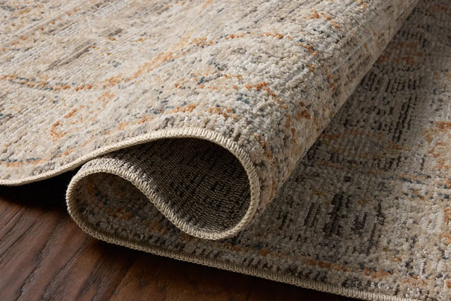 Loloi Milena MLE-05 Charcoal / Apricot Rug - pile height