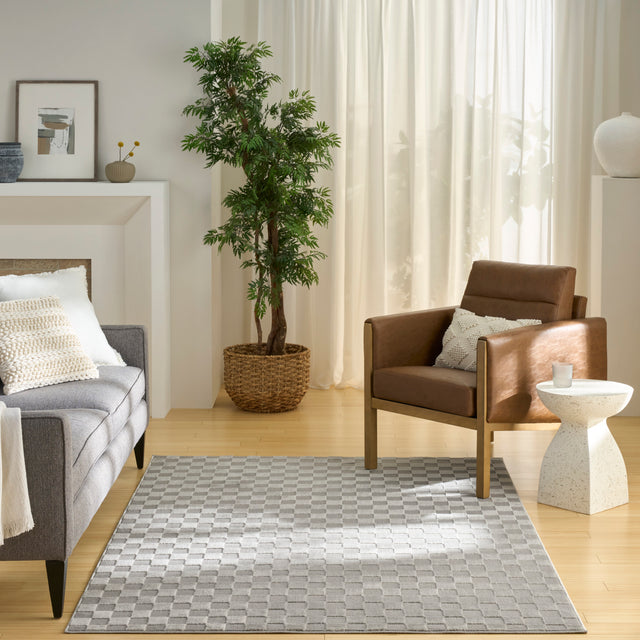 Nourison Serenity Home SRH09 Grey Contemporary Area Rugs