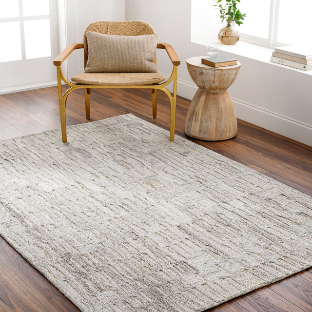 Surya Calgary Cgr-2300 Ash, Slate Grey Taupe, Pale Slate, Metallic - Silver, Pewter Rug.