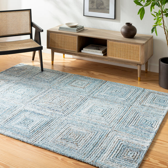 Surya Calgary Cgr-2301 Ice Blue, Pale Blue, Light Blue, Sky Blue, Dark Blue Rug.
