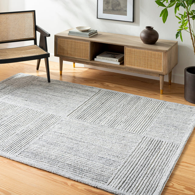 Surya Calgary Cgr-2304 Light Slate, Cream Rug.