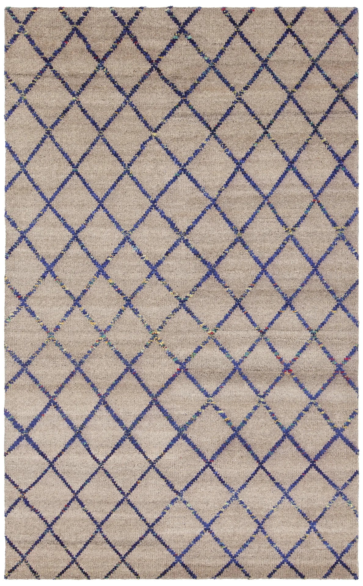 Chandra Aarushi AAR-44000 Tan and Blue rug, flat view