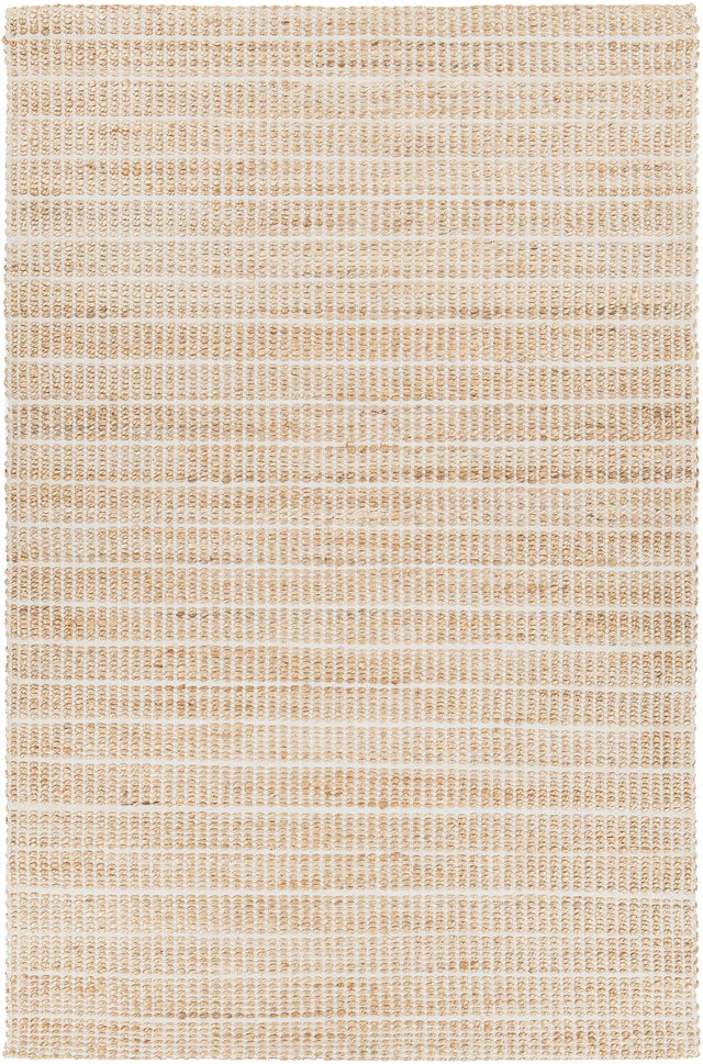 Chandra Abacus ABA-37502 White and Natural rug, flat view