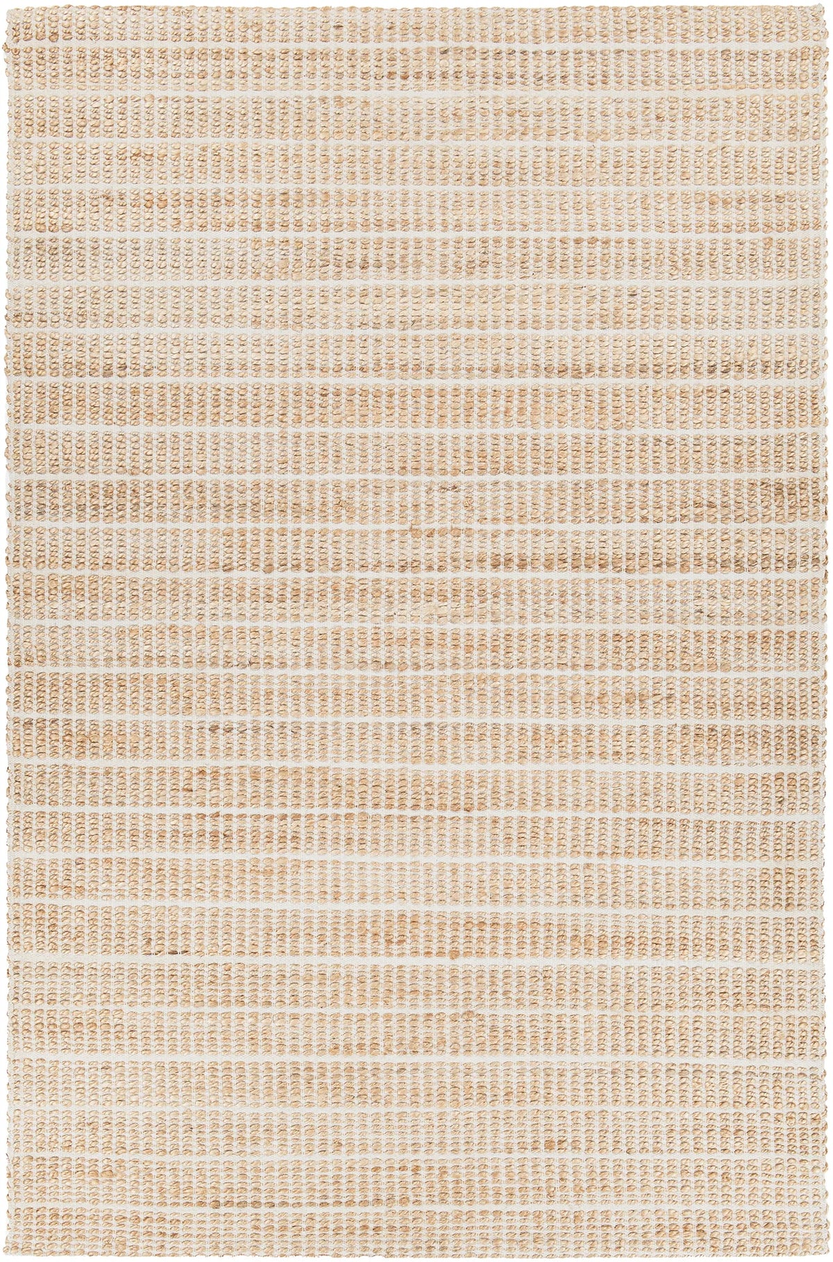 Chandra Abacus ABA-37502 White and Natural rug, flat view