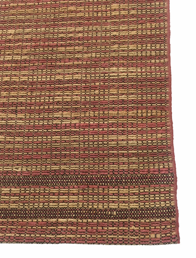 Chandra Agnes AGN-52102 Red and Natural and Black rug, corner detail
